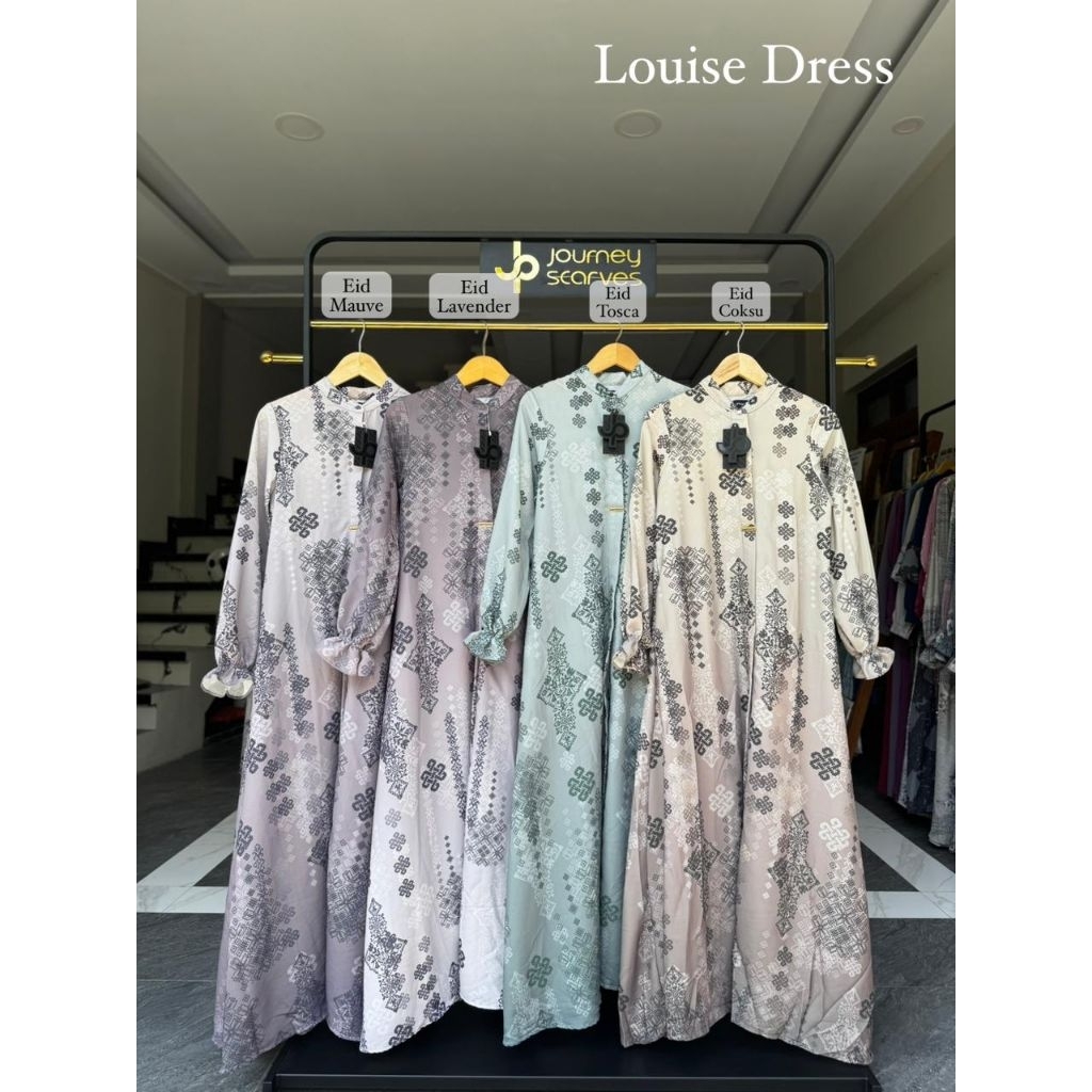 [READY LIMITED PART 4] LOUISE DRESS by JOURNEY SCARVES / Gamis Muslimah Motif Printing Simple Lebara