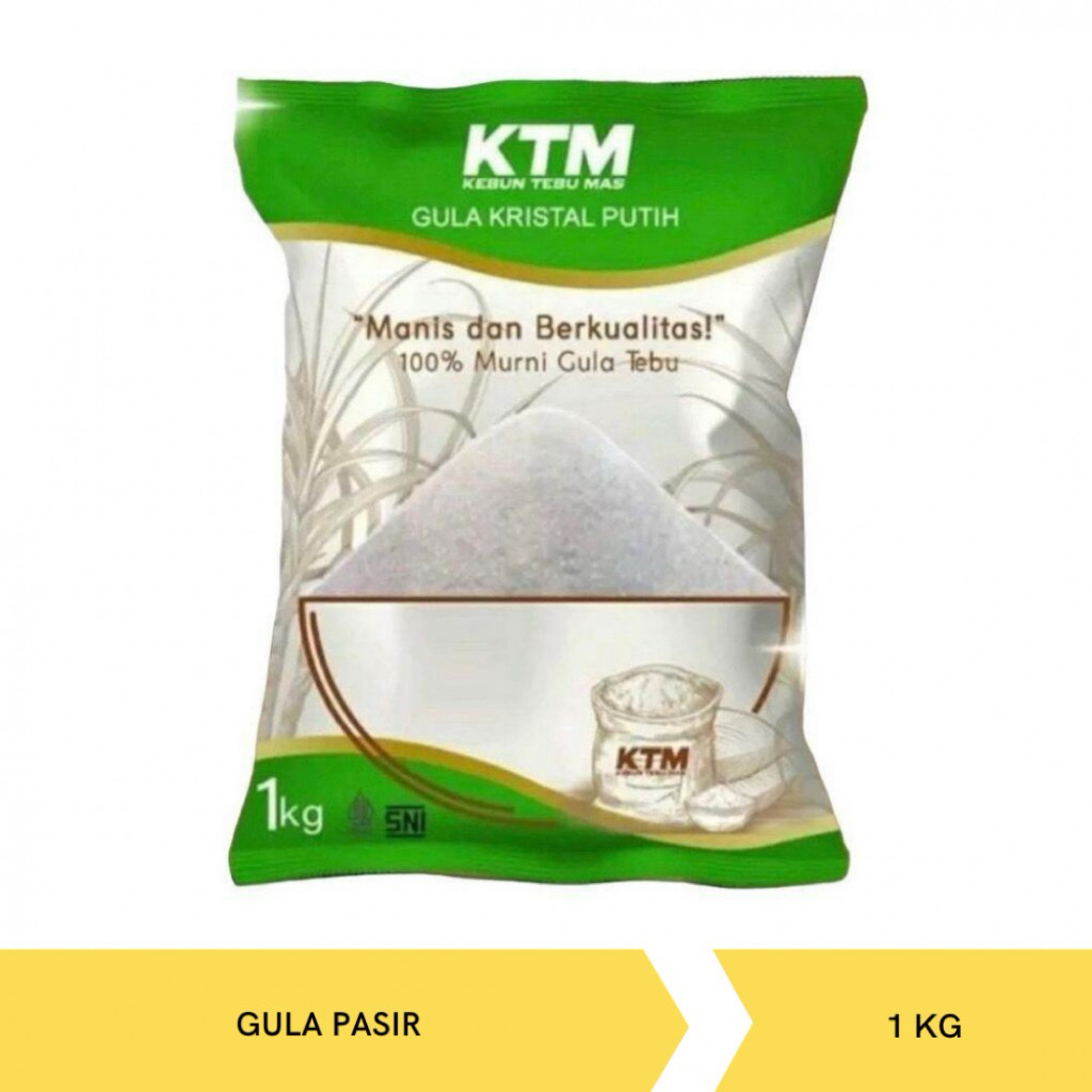 Gula Pasir Bunga Tebu - KTM - Raja Gula 1kg Gula Kristal Putih Premium Bahan Pokok Sembako Harga Gro