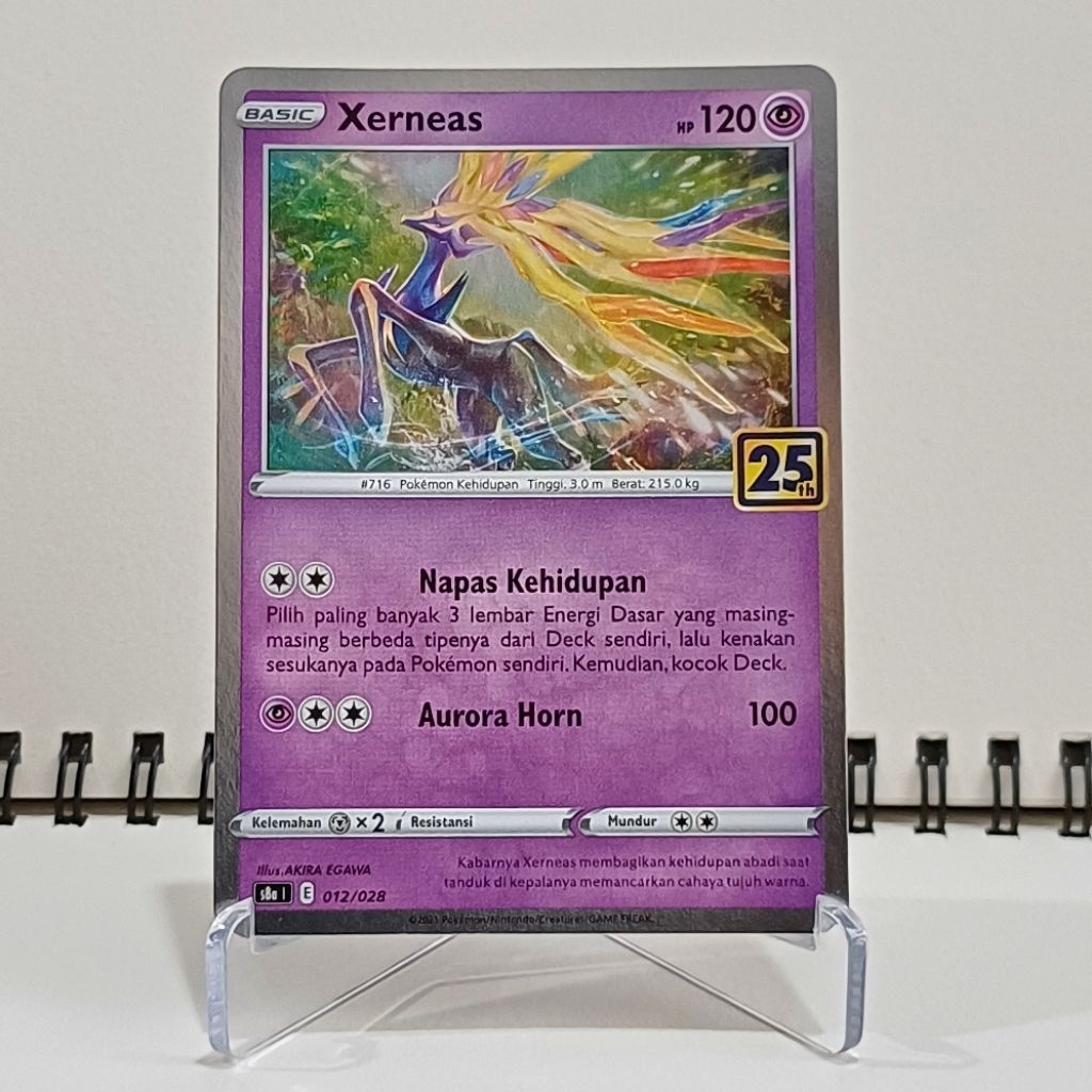 Xerneas - Kartu Pokemon TCG Indonesia - 25th Anniversary S8a | 012/028 | ORIGINAL