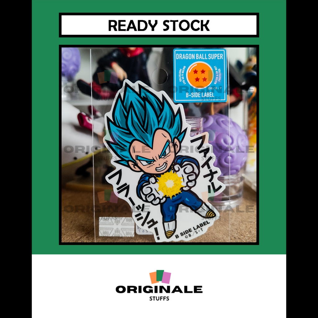 B-Side Label Dragon Ball Super Sticker Original Blue Vegeta "Final Flash"
