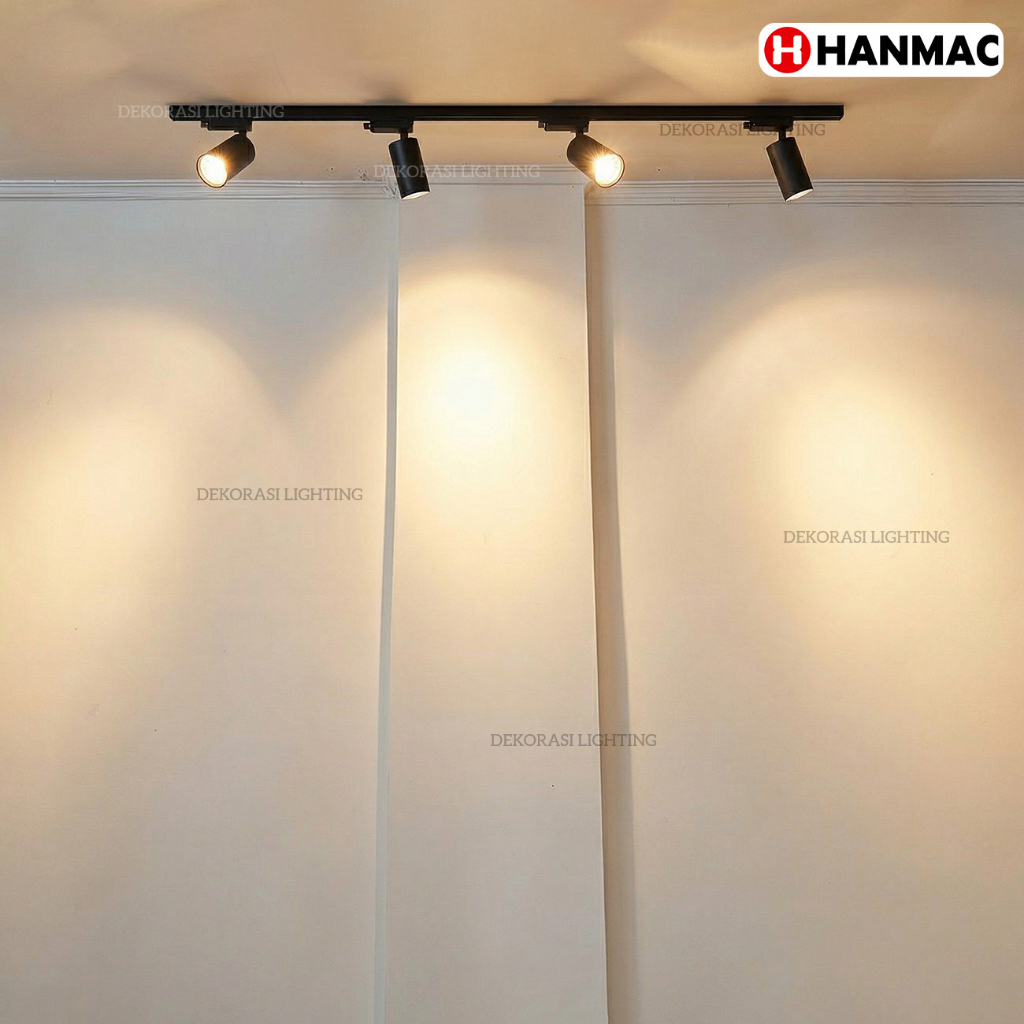 H802 lampu sorot spotlight rell 1 meter isi 4 LED spot light 4lampu 1set
