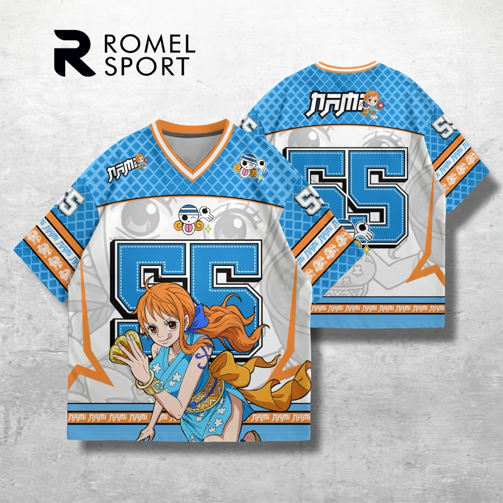 Jersey OnePice NAMI Full Printing / Jersey nami / jersey anime OnePiece NAMI / 55 /baju onepiece / j