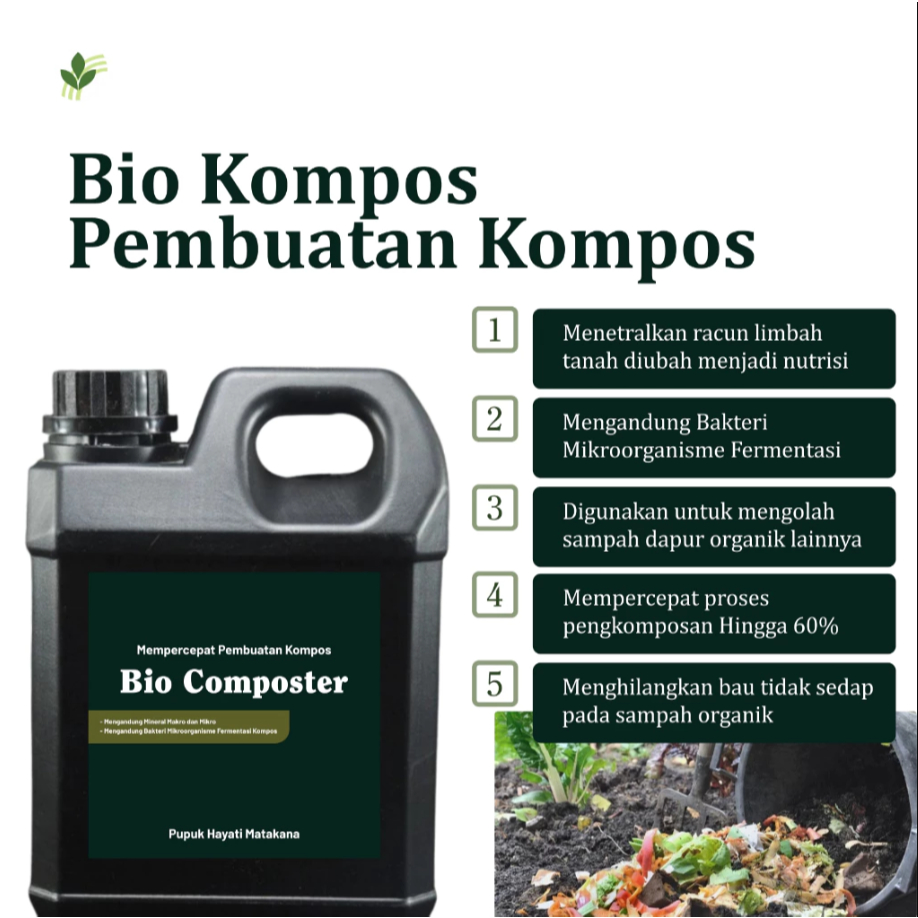 Bio Kompos 1 Liter Bio Aktivator Kompos Solusi Daur Ulang Sampah Dapur