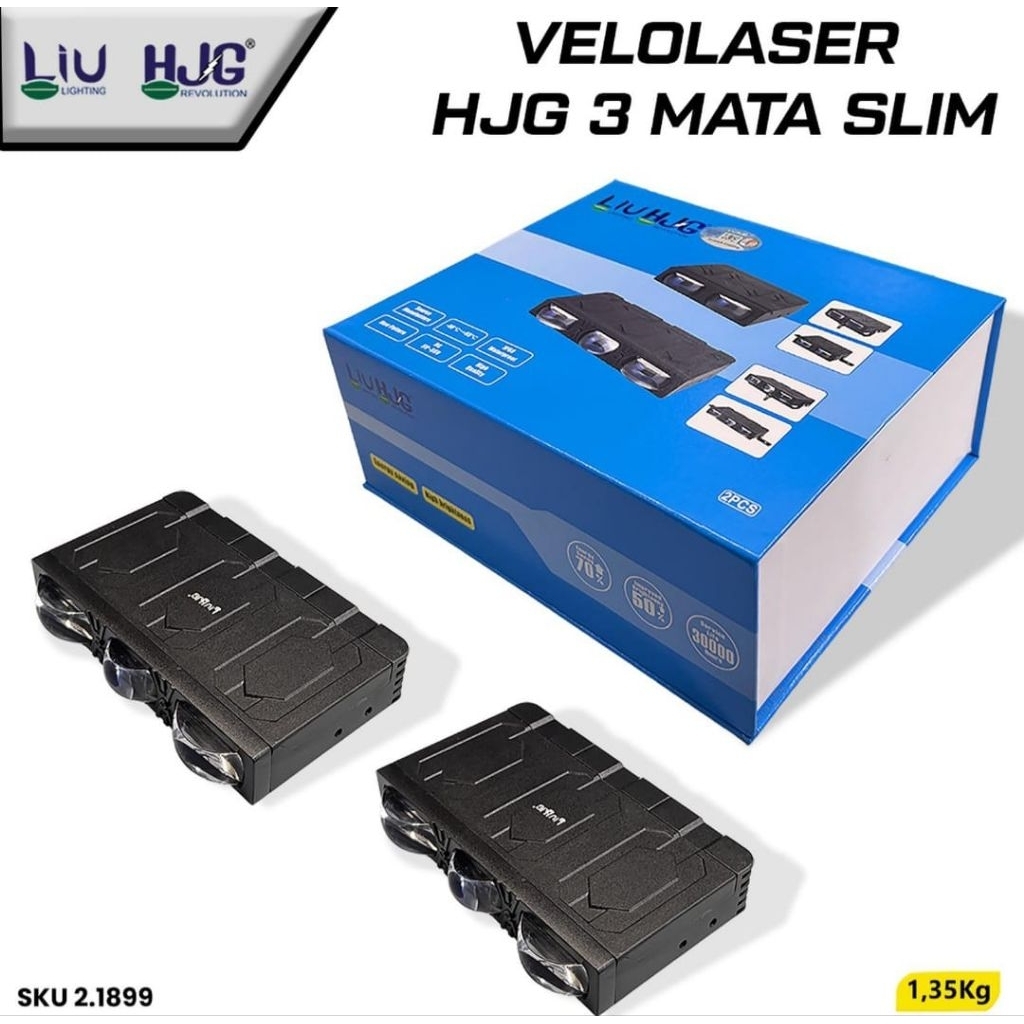 MINI BILED VELOLASER HJG 3 MATA SLIM LIU HJG SUPER TERANG 9-36V IP67