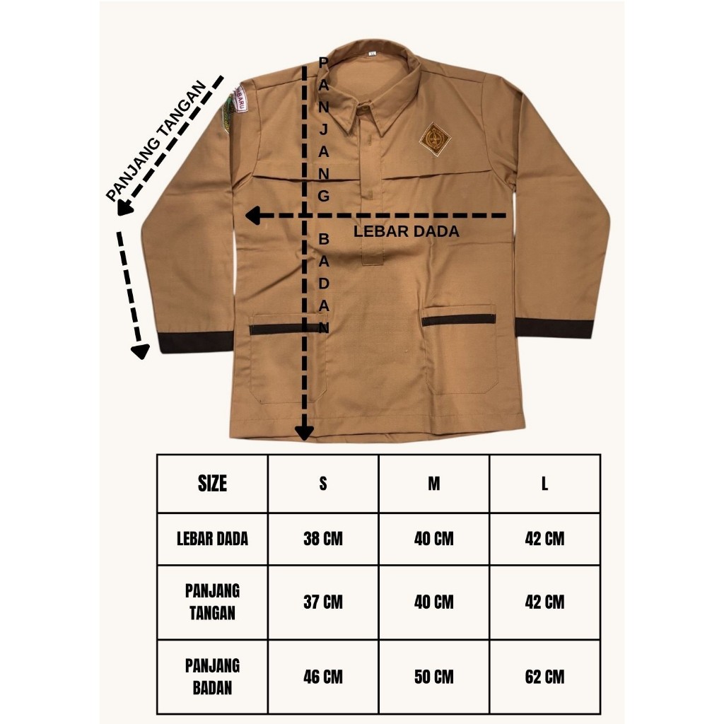 BAJU PRAMUKA SD CEWEK (COTTON) OXFORD