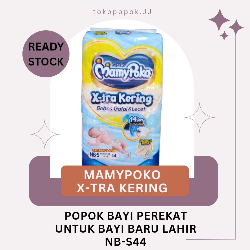 Mamypoko X-Tra Kering Popok Bayi Perekat NB-S44. & Mamypoko Pants, Popok Bayi Celana S38, M32, L28, 