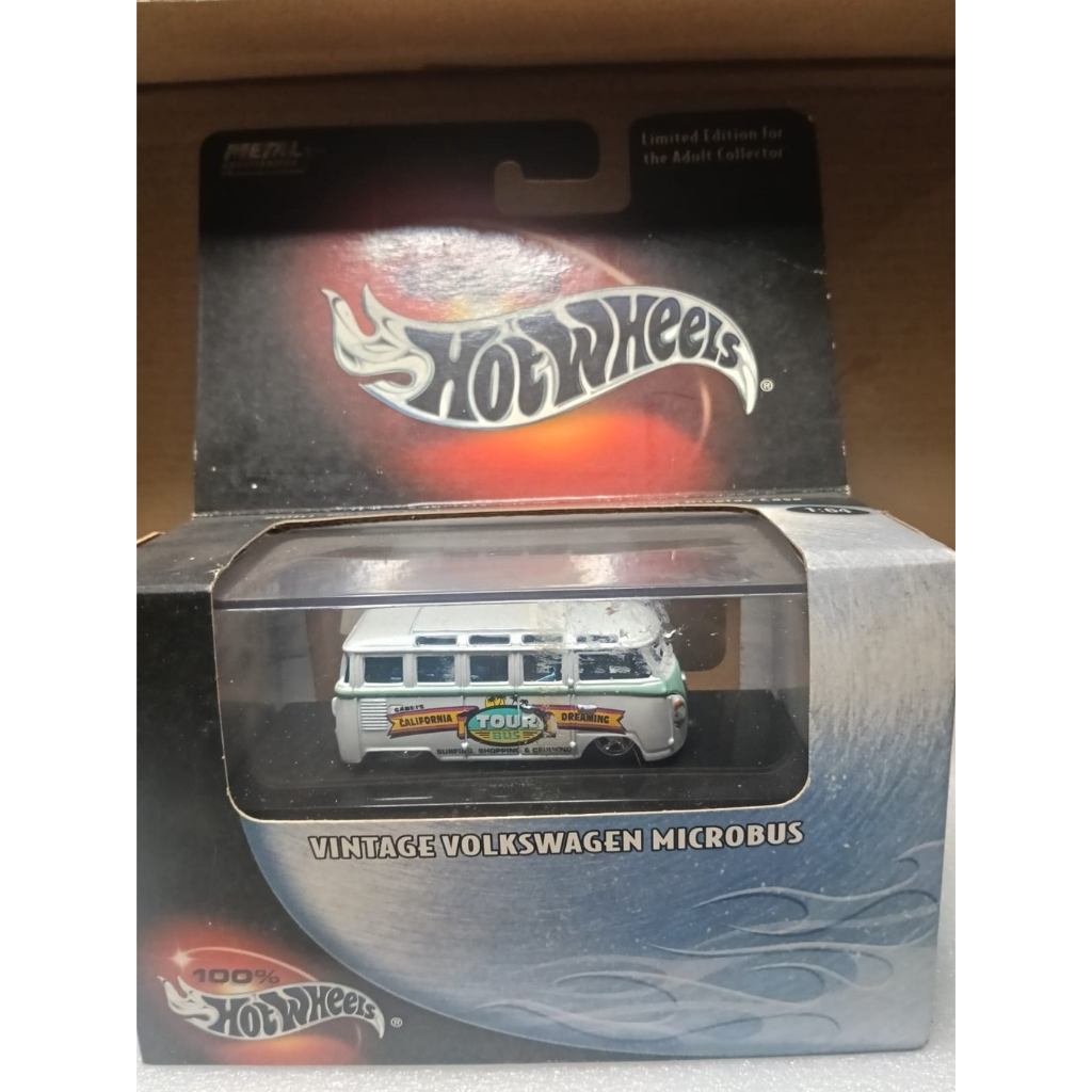 Hot Wheels 100% Black Box White Vintage Volkswagen Microbus