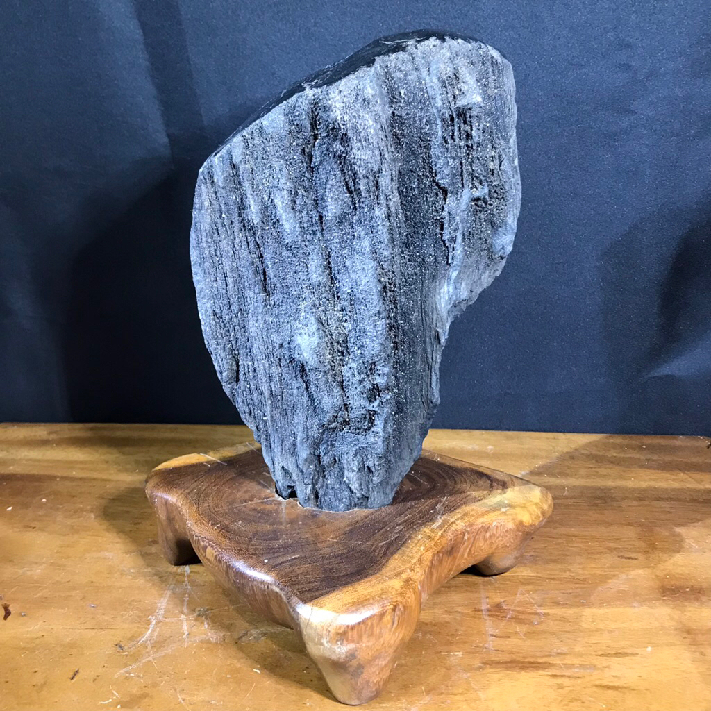 Fosil Kayu Hitam Natural 2KG + Kristal Halus (Druzy) | Unik Langka Koleksi & Pajangan Premium