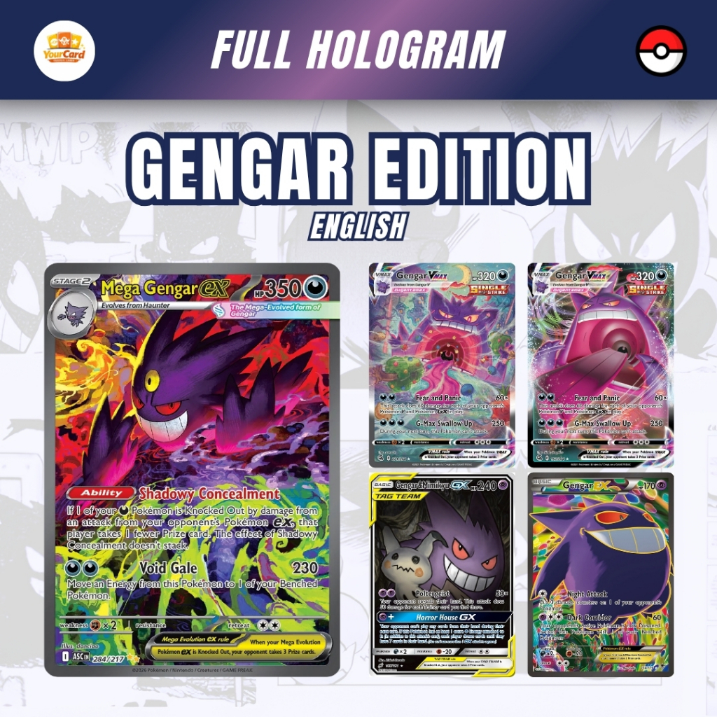 KARTU TCG POKEMON CUSTOM GENGAR EDITION ENGLISH