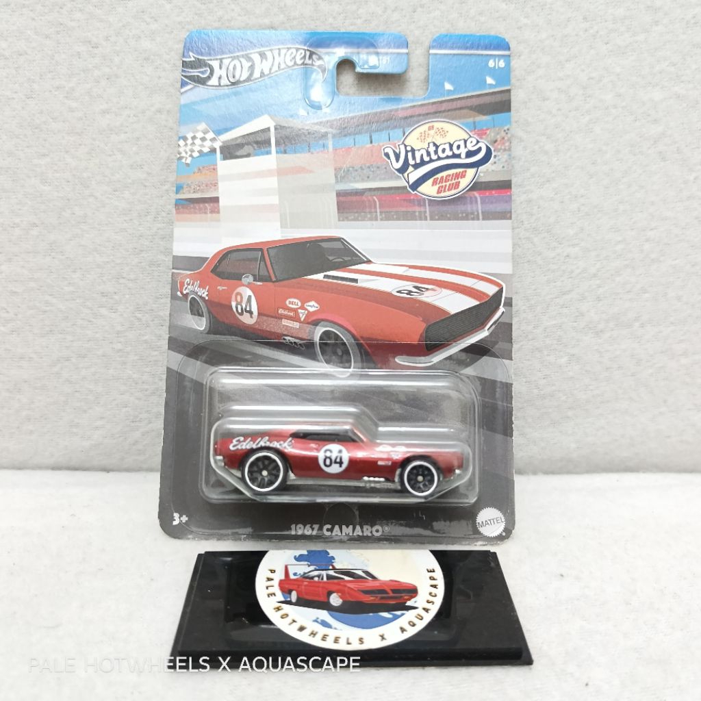 HOTWHEELS CHASE 67 CAMARO VINTAGE RACING CLUB EDELBROCK