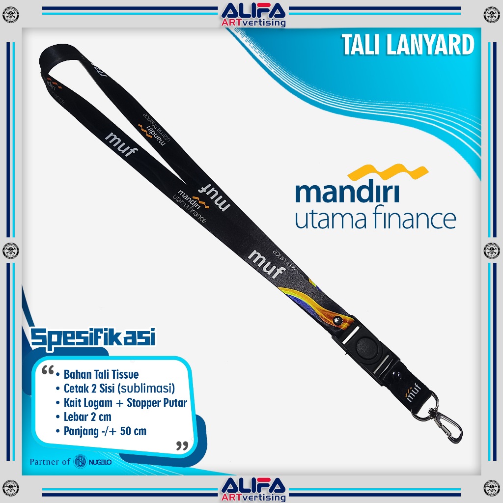 TALI LANYARD GANTUNGAN ID CARD/HP/KUNCI/DLL.. MUF - mandiri utama finance