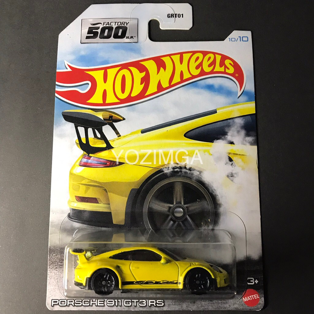 HOT WHEELS PORSCHE 911 GT3 RS 500 HP YELLOW