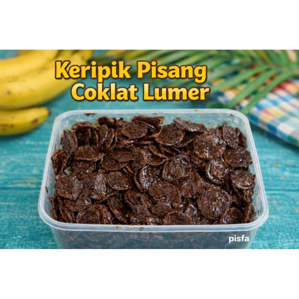 keripik pisang coklat lumer 1 box