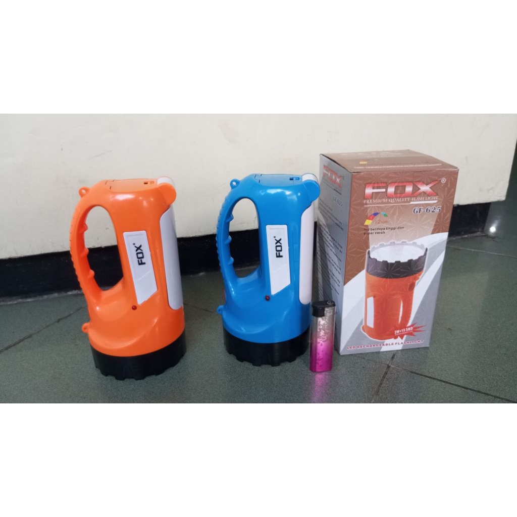 SENTER CAS Lampu senter Lampu emergency Senter fox GF 625 super terang emergency besar emergency pan