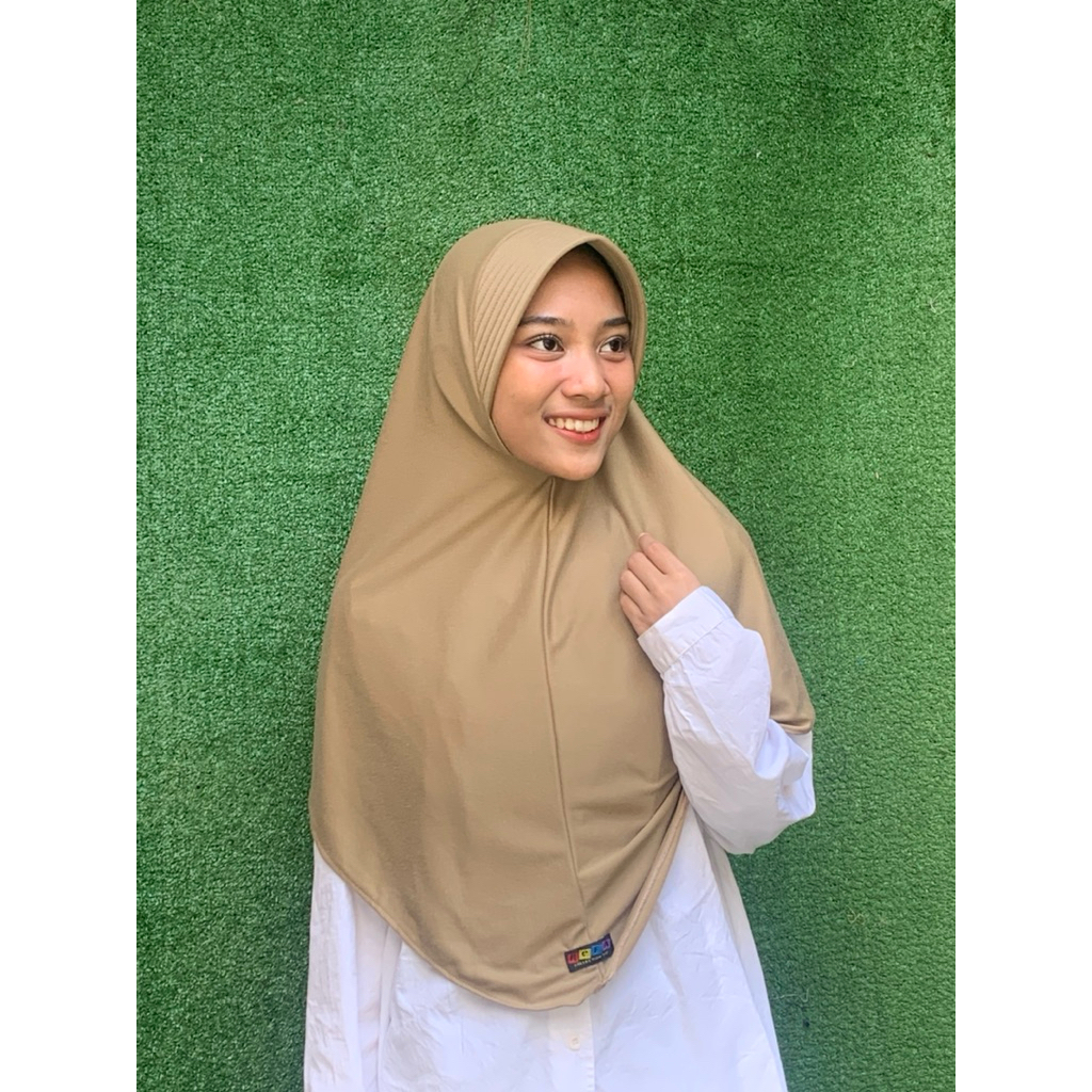 REFA HIJAB - warna MOCCA / size M - hijab instan