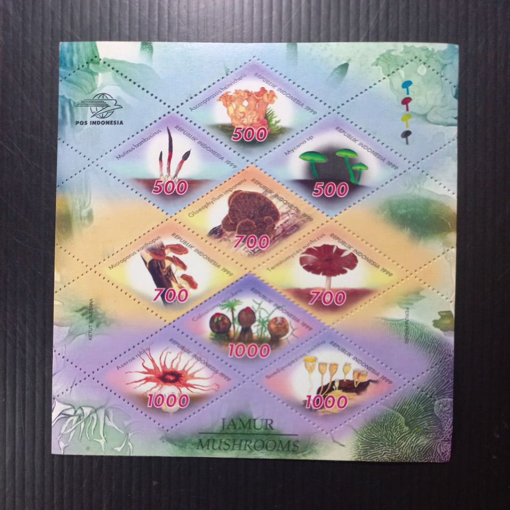 SOUVENIR SHEET PRANGKO PERANGKO INDONESIA SERI JAMUR 1999