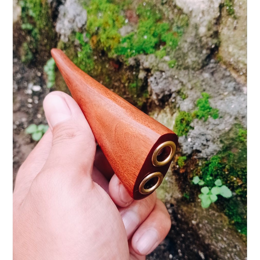Pipa once kayu stigi original (2 lubang)