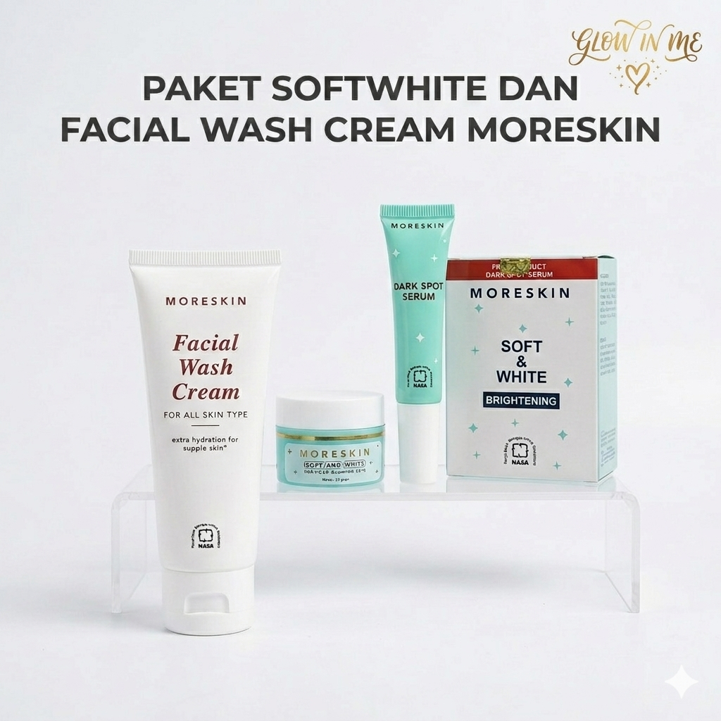 Paket Glowing Nasa - Moreskin Soft White dan Facial Wash Cream