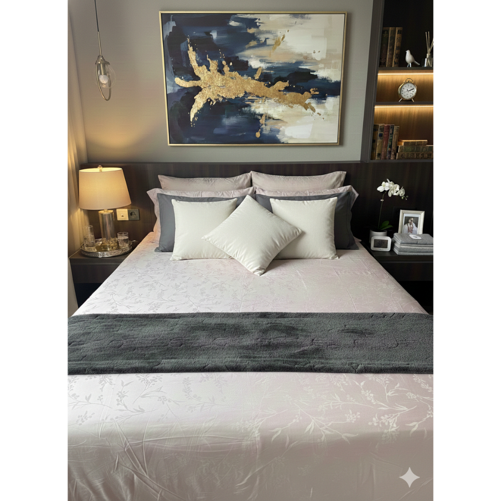 Sprei Set Tencel Embossed King Koil 180 x 200 x 40 cm