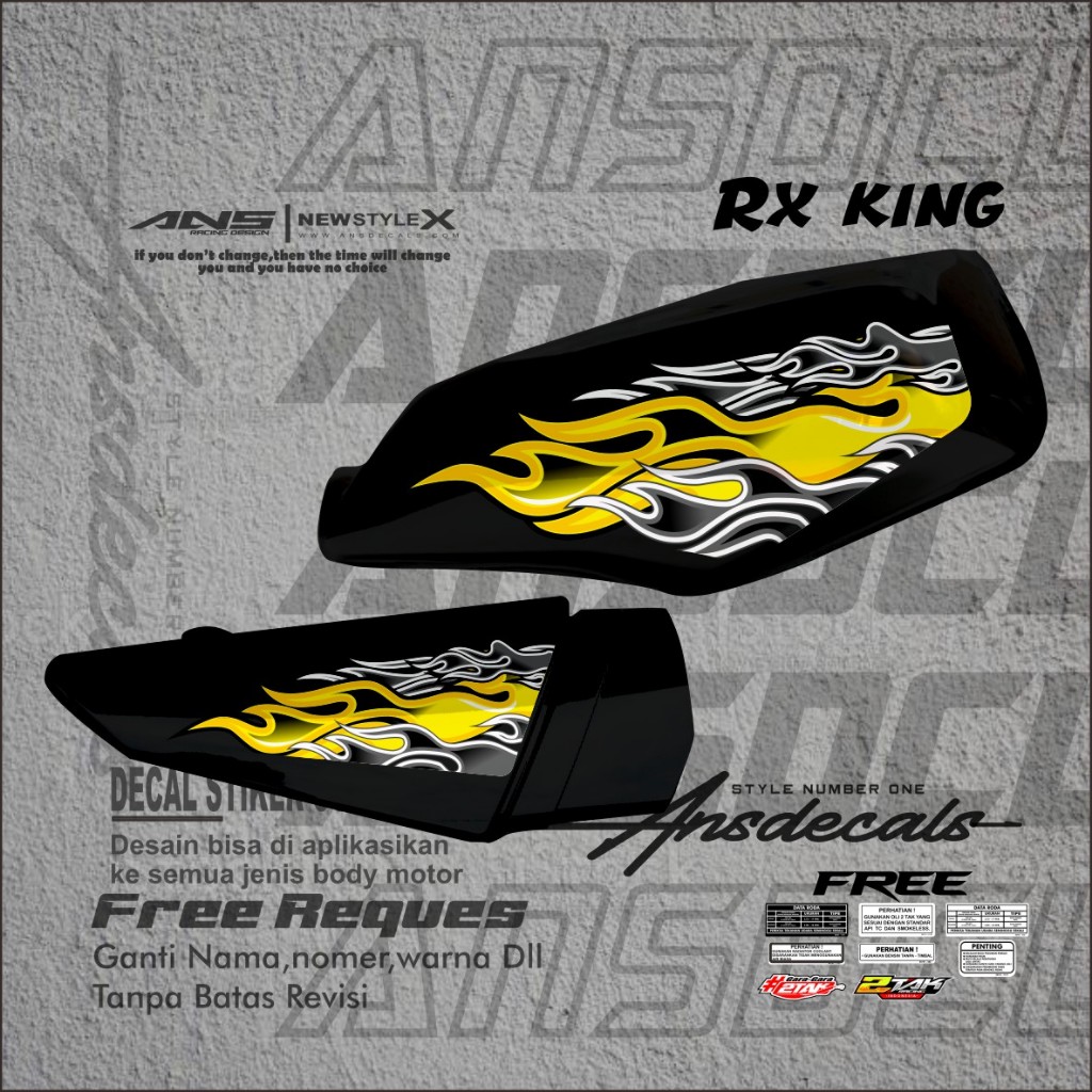 STRIPING MOTOR RX KING BISA REQUEST STIKER STRIPING RX KING VINYL/HOLOGRAM/TRANSPARAN