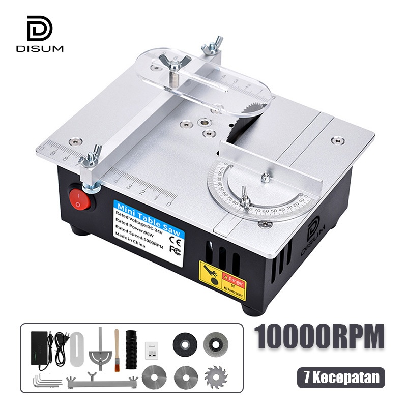 VICTOOL Multifungsi Gergaji Meja Mini 7 Kecepatan Desktop Gergaji Portable Listrik Kecil Presisi Pen