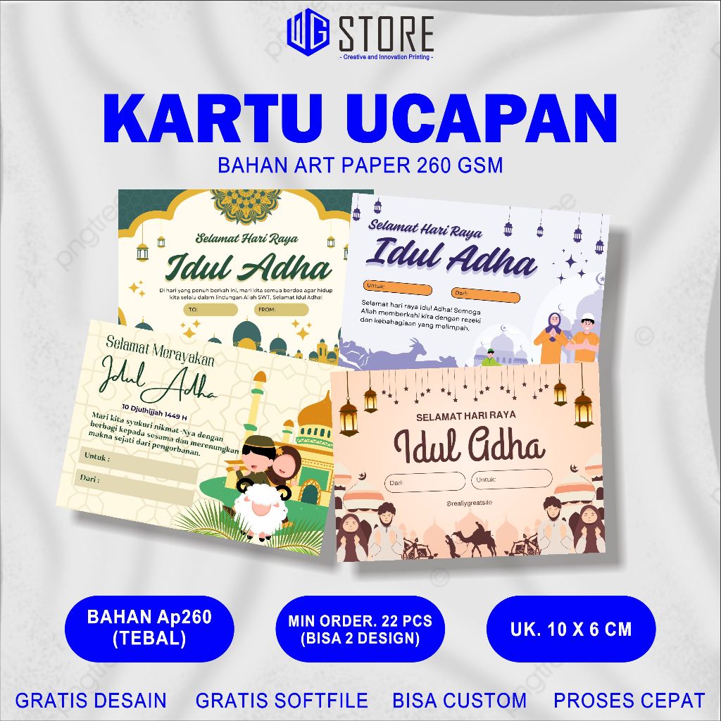 Kartu ucapan Idul Adha Qurban / Greeting Card Idul Adha / Kartu Ucapan Idul Adha/ Greeting Card Leba