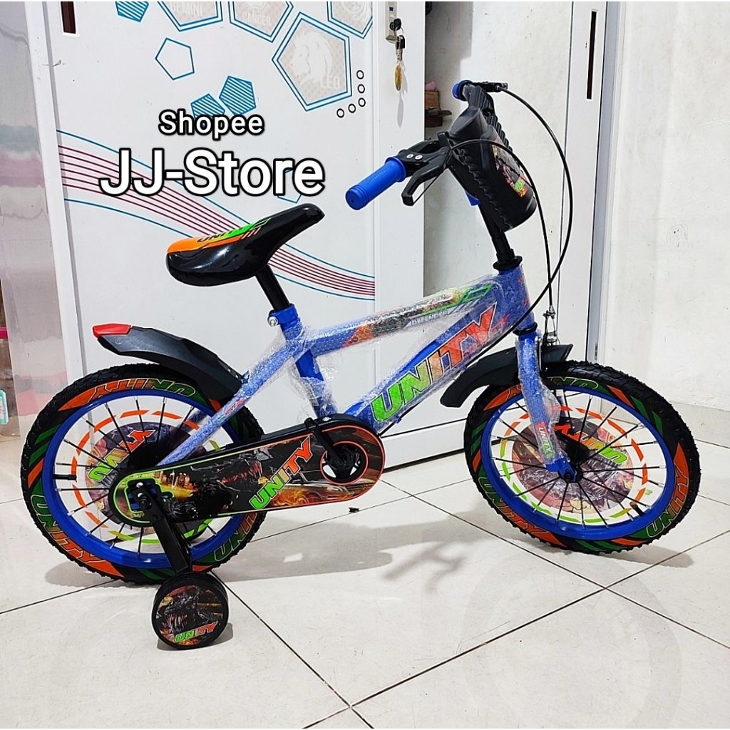 SEPEDA BMX ANAK LAKI UNITY 16 INCH NON MUSIC BAN POMPA
