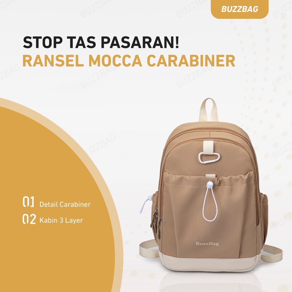 BuzzBag - Tas Ransel Sekolah Korea Style tas sekolah tas kampus wanita ransel tas kampus wanita rans