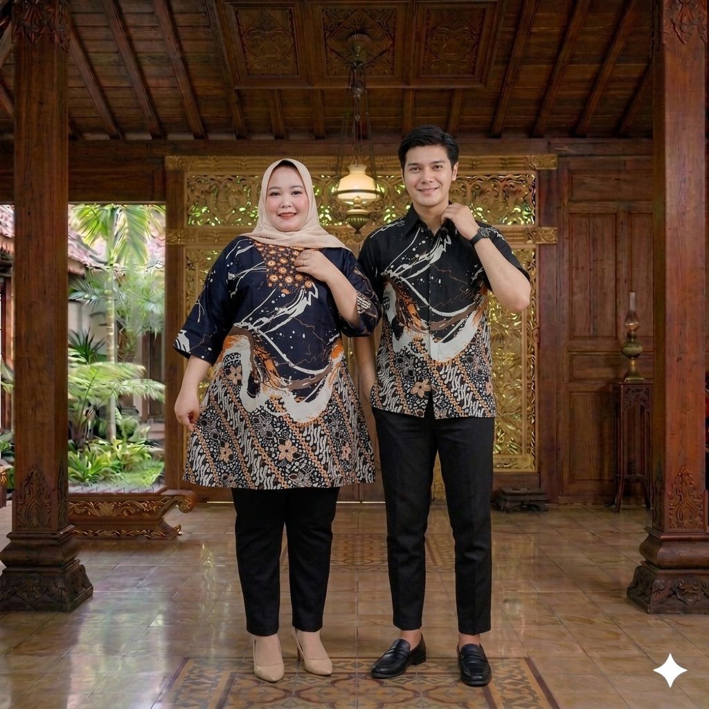 Baju Couple Batik Jumbo Ld 140 Bahan Kain Batik Halus Motif Terbaru