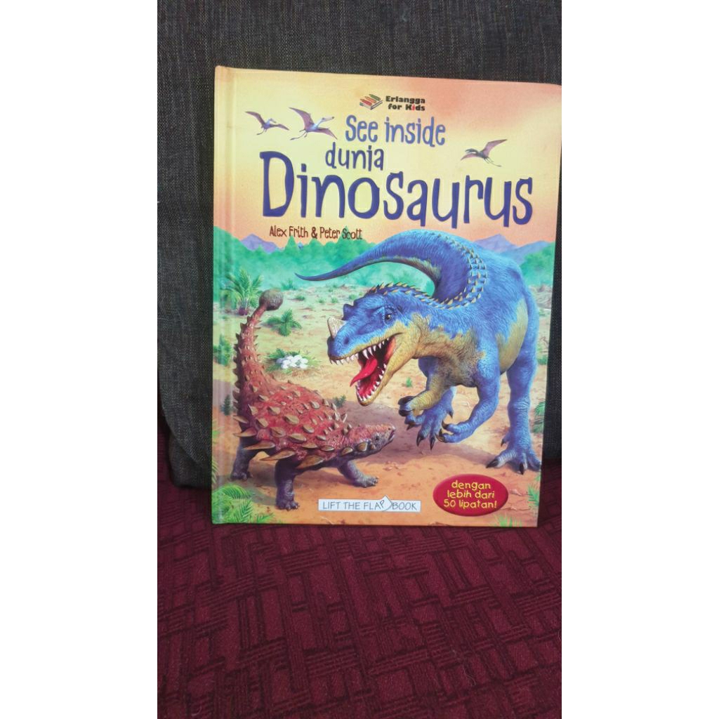 Buku See inside Dunia Dinosaurus Erlangga for kids