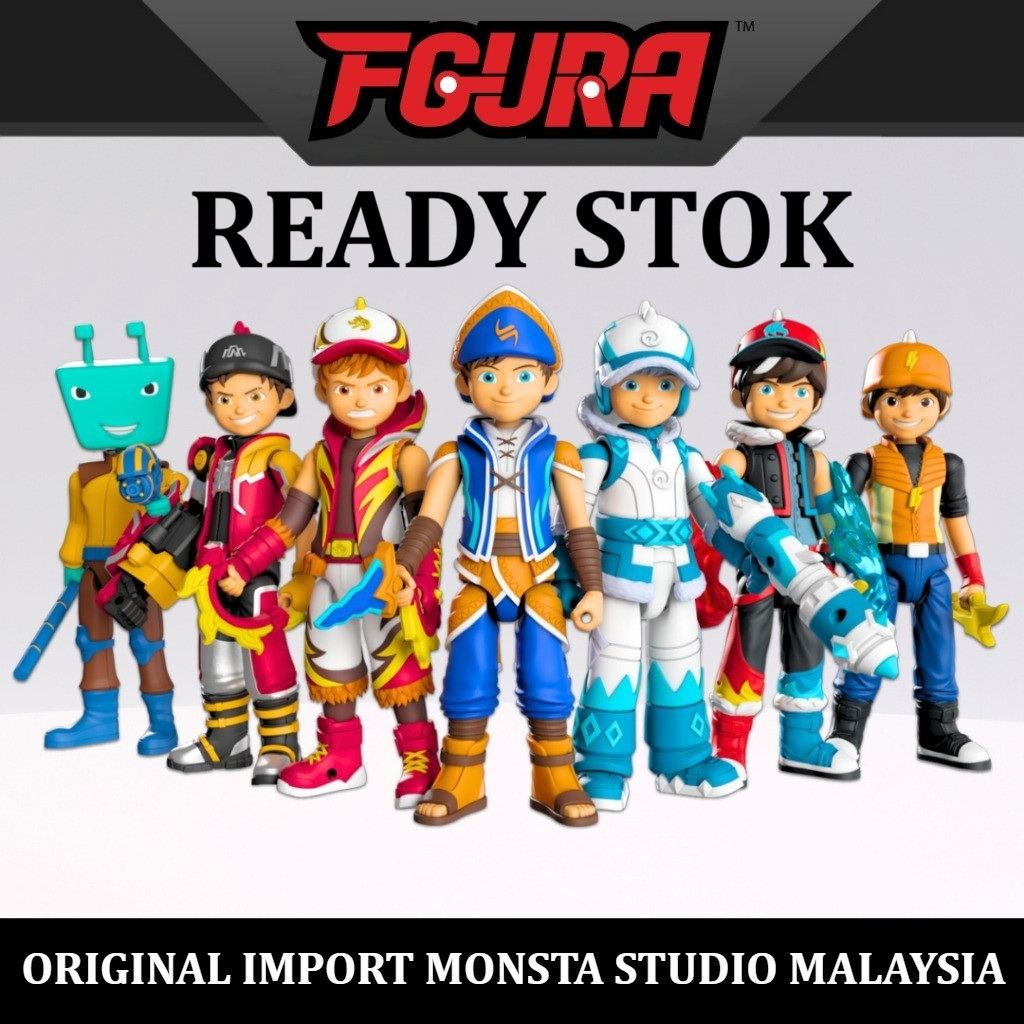 Action Figure FGURA BoBoiBoy 16cm NOVA BLIZZARD Sopan Gentar FrostFire Standard Original import mala