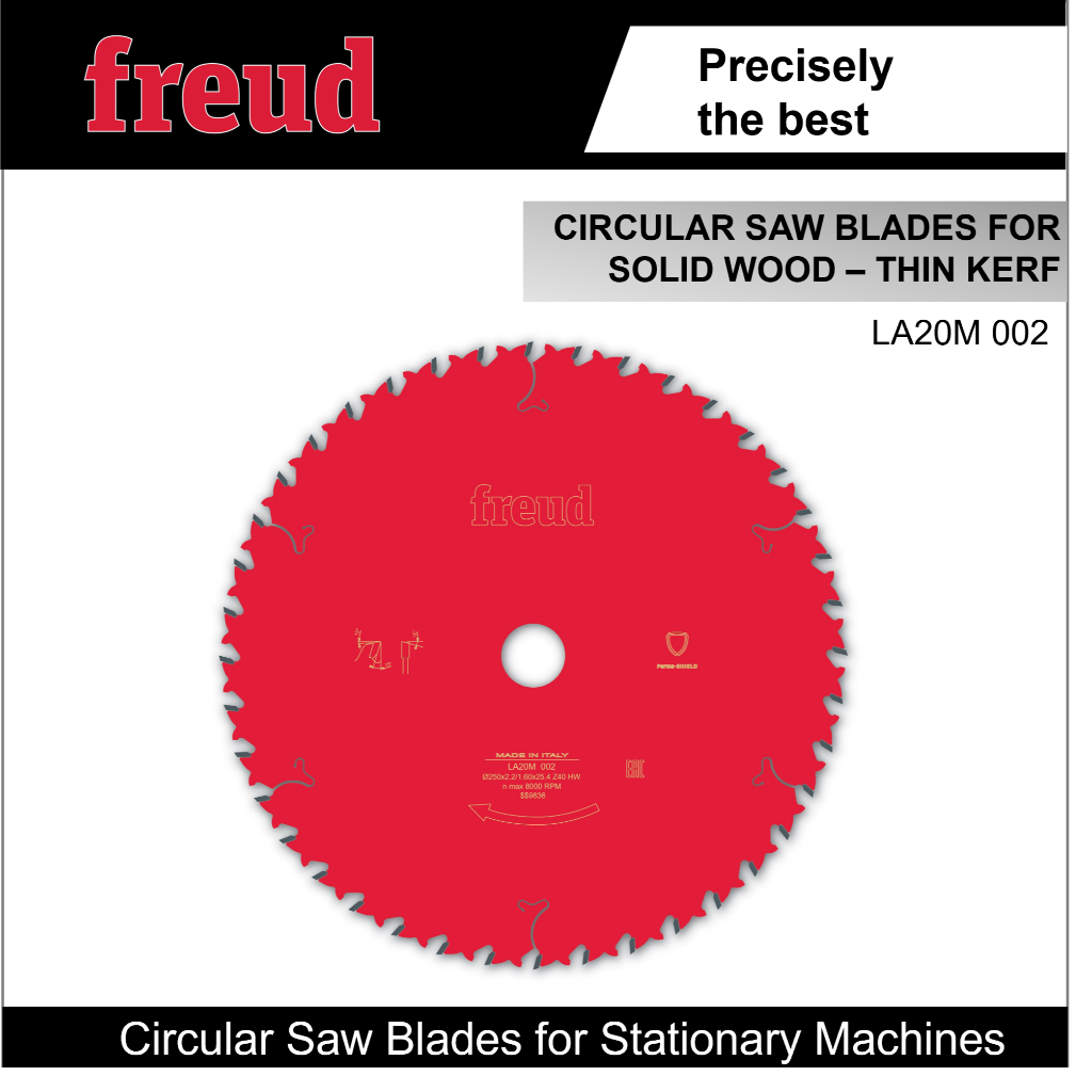 Freud Circular SawBlade, Mata Gergaji Freud 10", 250mm x 25,4mm, 40T untuk Kayu