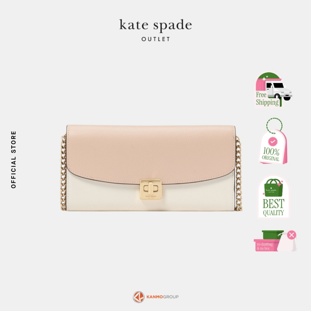 Kate Spade Phoebe Colorblock Turnlock Wallet On A Chain - Dompet Wanita