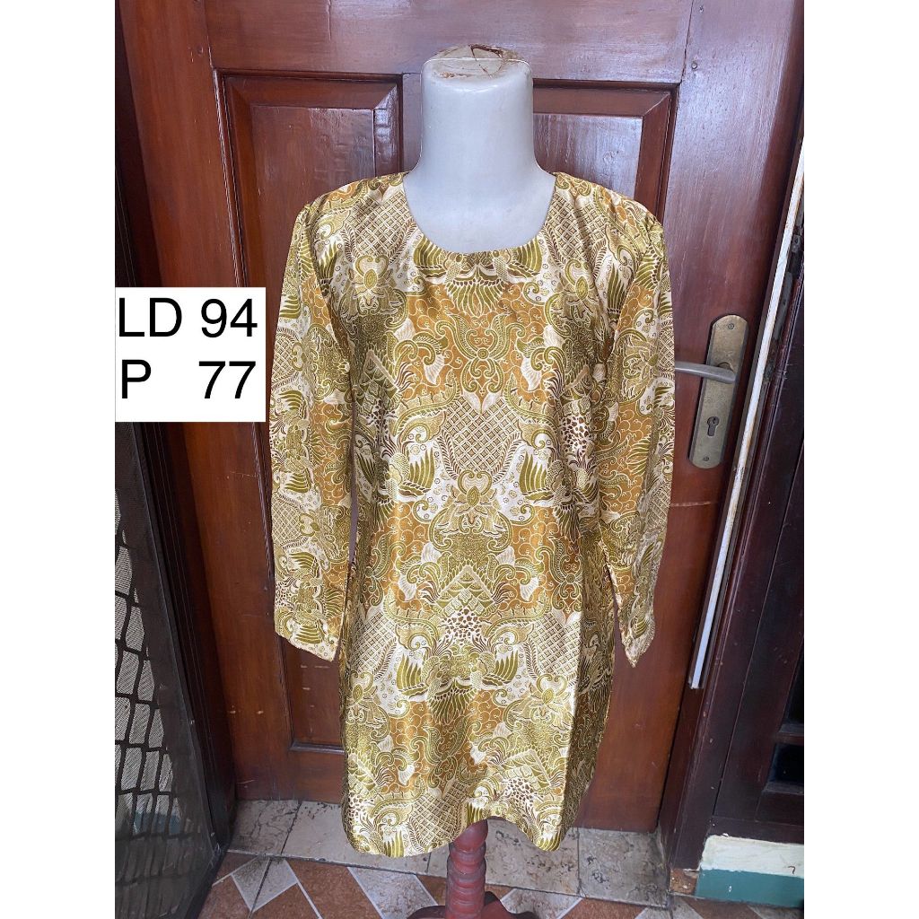 Atasan Blouse Batik Wanita Bahan Licin Batik Halus Batik Kerja Tunik