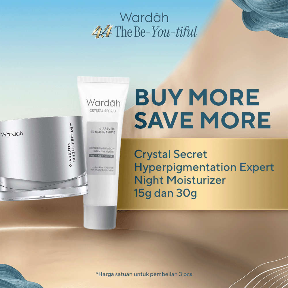 WARDAH Crystal Secret Bright-Peptide 5% Niacinamide Hyperpigmentation Expert Night Moisturizer - Men
