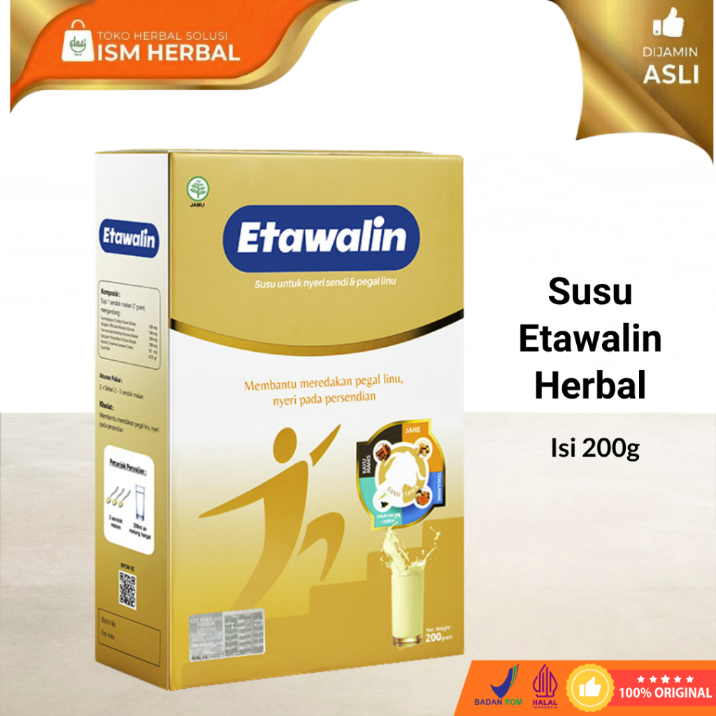 Etawalin Susu Kambing Etawa Herbal Nyeri Sendi Asam Urat & Rematik 200gr Makassar