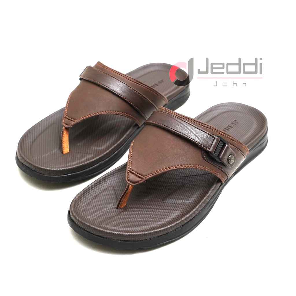JEDDI [DAKKAR 102] Sandal Jepit Pria Kasual Gesper Kulit
