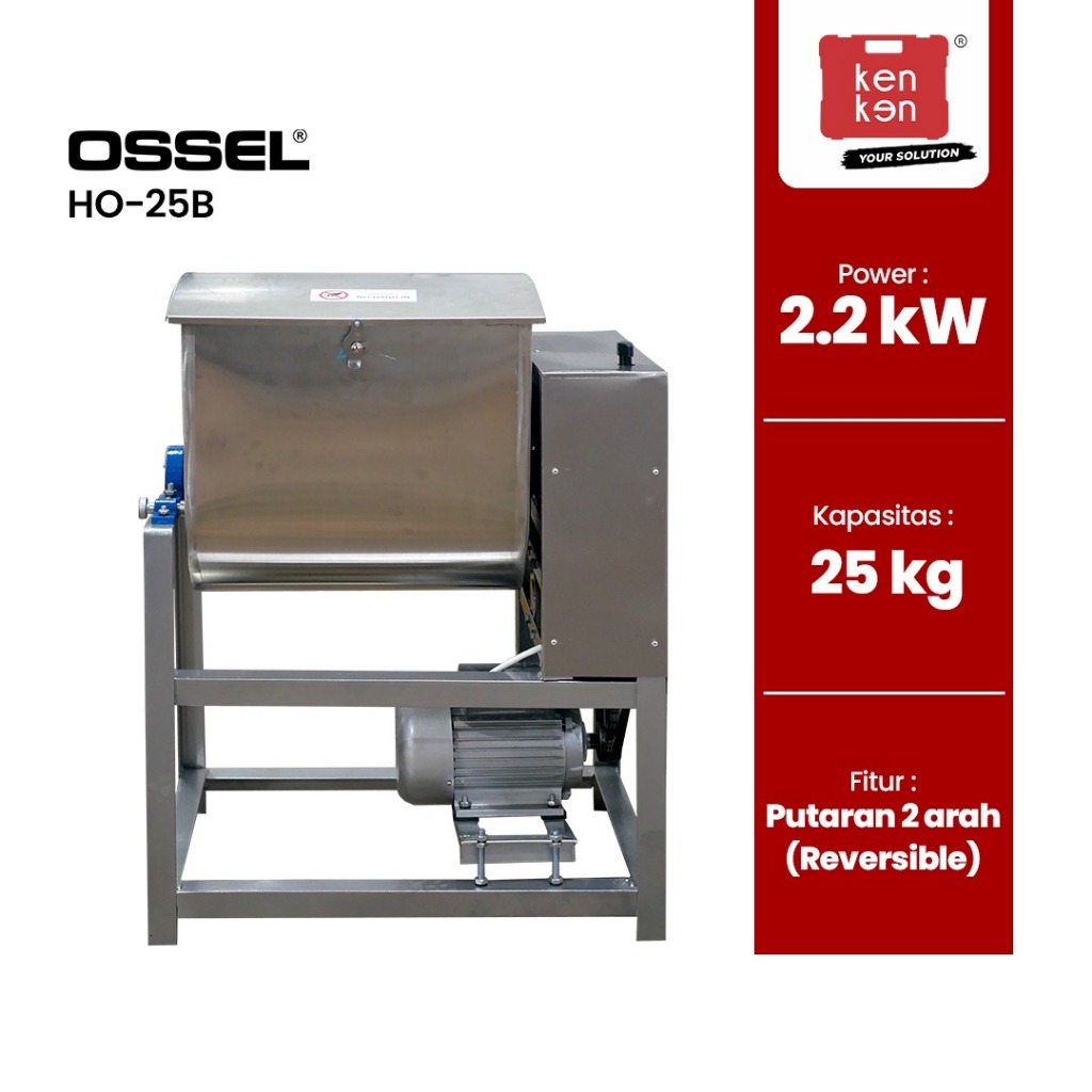 Ossel - Dough Mixer 25Kg Mixer Adonan Berat Horiozontal Mixer Mie HO-25B