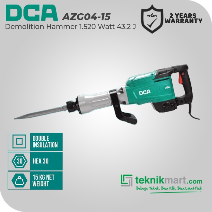 DCA Percussion Hammer / Bor Bobok Tembok 1520Watt 43.2Joule AZG04-15