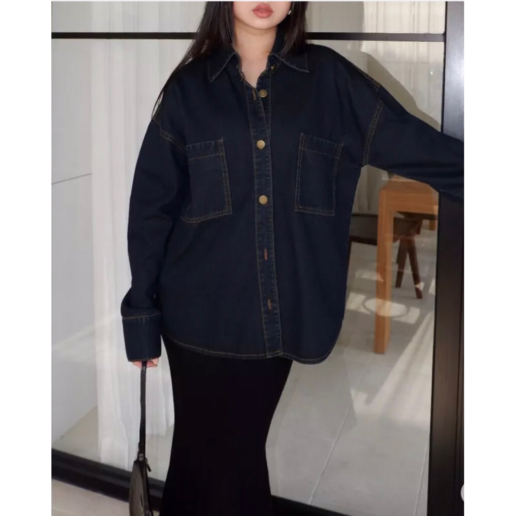 JAKET LEVIS [ New (Ready) Gracias Label - Carra Oversized Shirt - Denim Jacket - Atasan Wanita]
