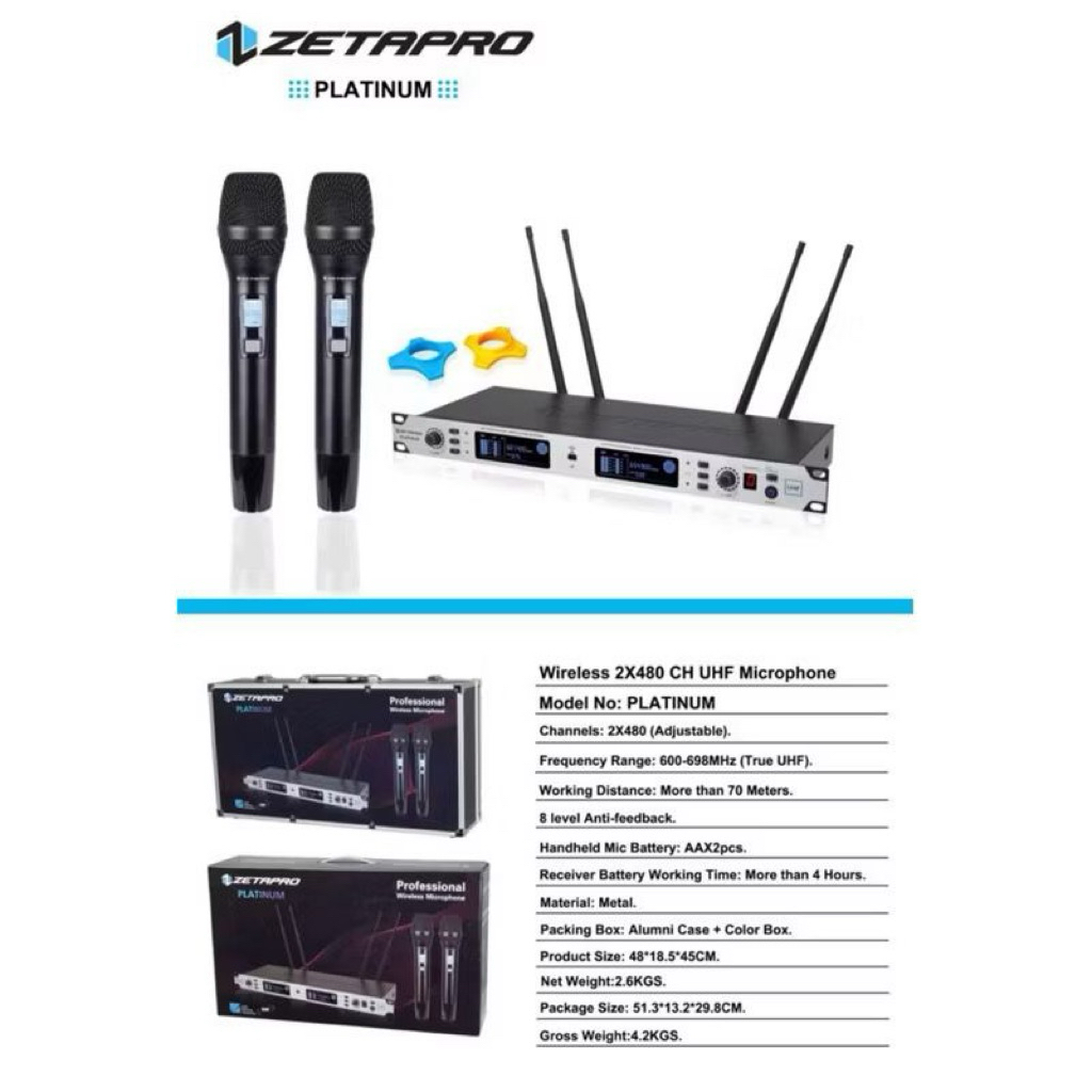 MIC WIRELESS ZETAPRO PLATINUM / Zetapro Platinum / ZETAPRO ORIGINAL