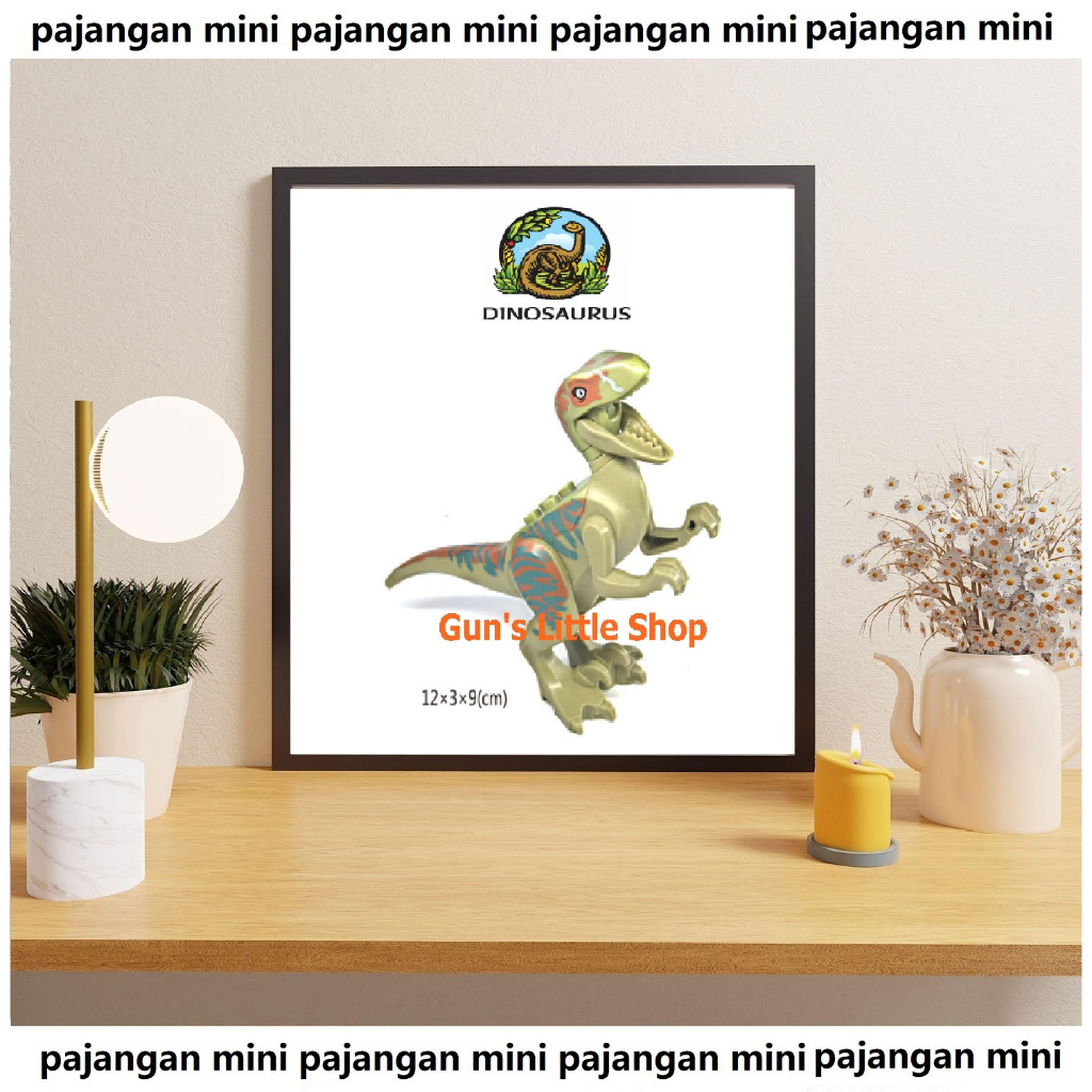 Pajangan Mini - Dinosaurus Velociraptor Delta minifigs tanpa dus