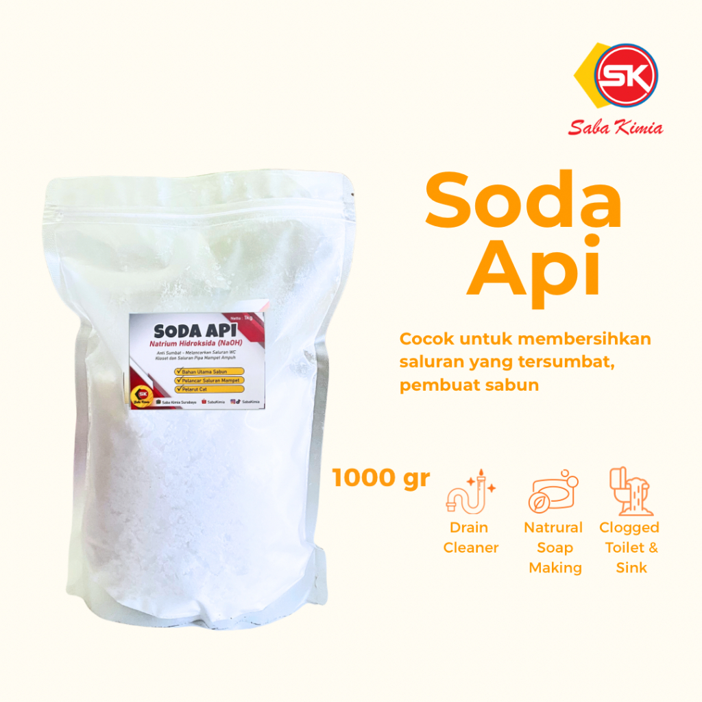 Soda Api Flakes 1 Kg - Costik Caustic Soda Pembersih Saluran Anti Sumbat