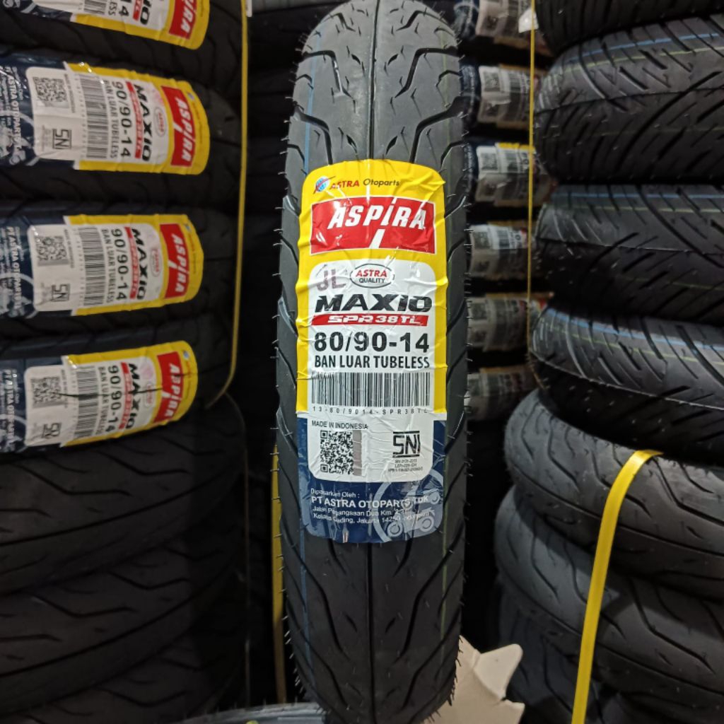 Ban tubeless 80/90-14 aspira