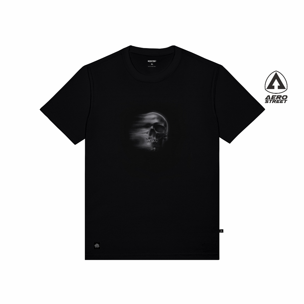 Aerostreet T Shirt Calva Hitam Man  Kaos Tshirt AACAA