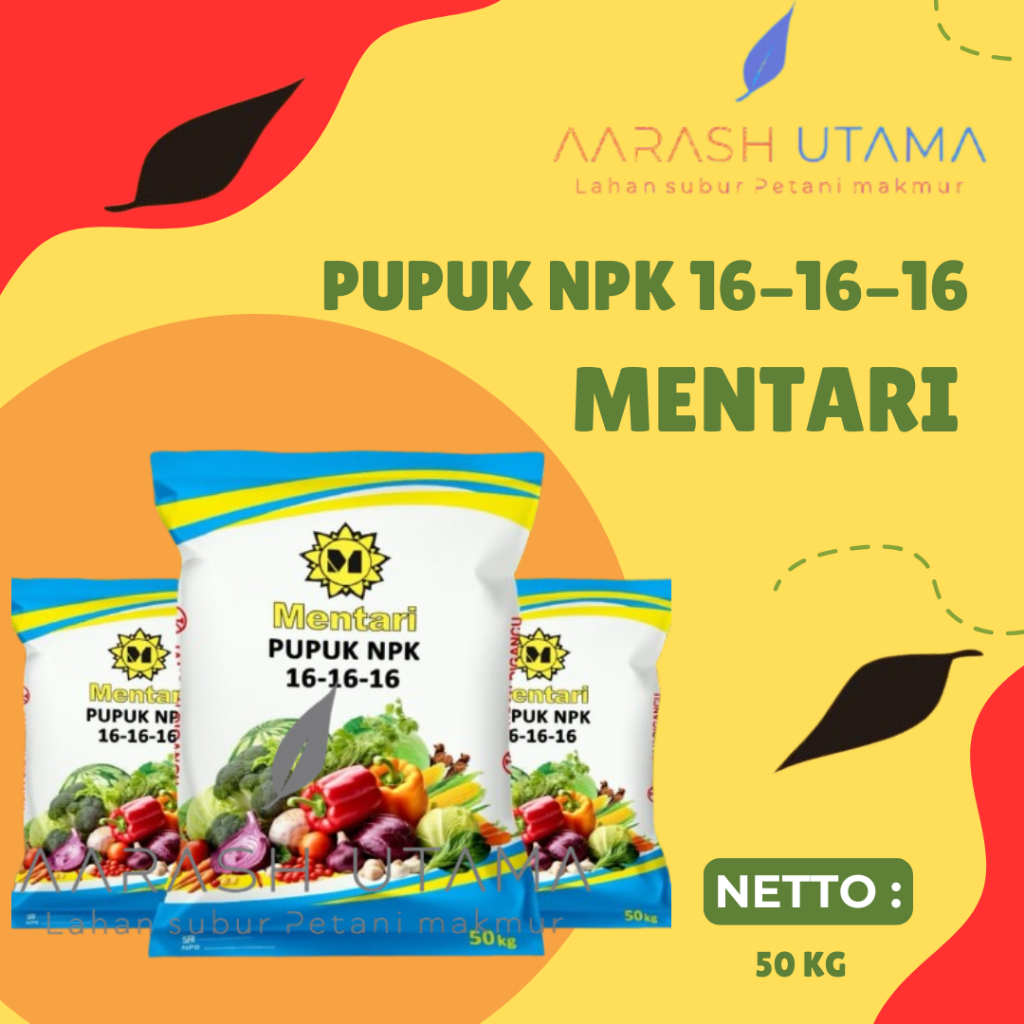 Pupuk NPK 16 16 16 Mentari 50 kg