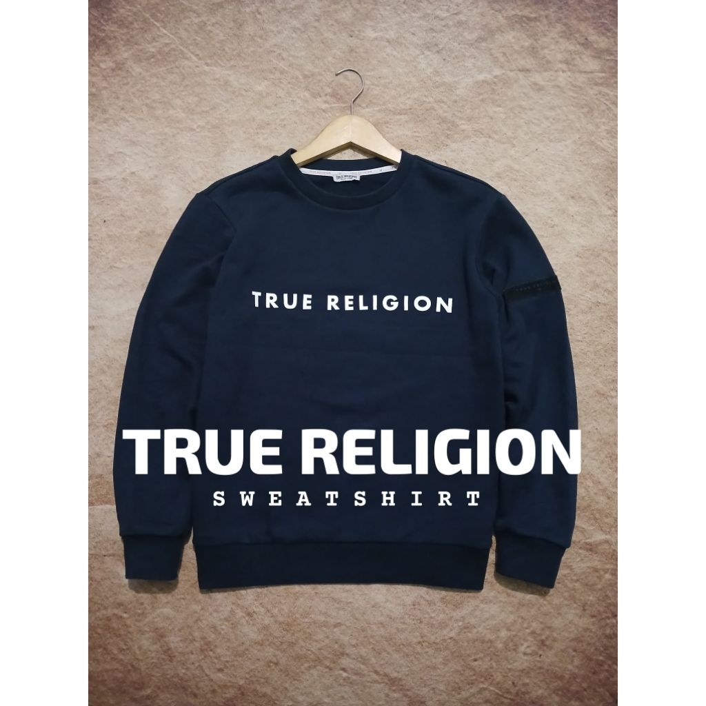 Crewneck keren TRUE RELIGION model boxy bekas pakai