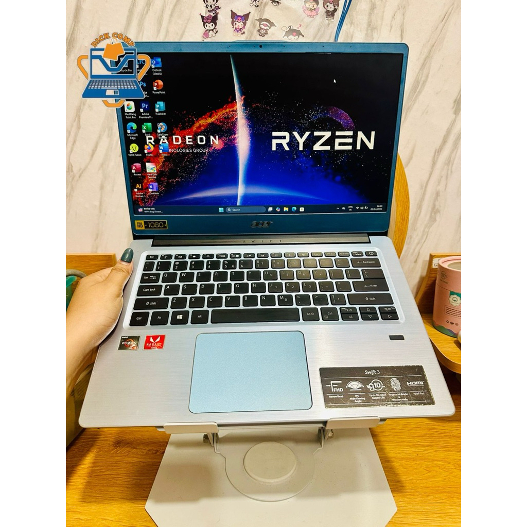 Acer swift 3 Backlit. Ryzen 5 3500u. ram 8/512gb ssd. normal