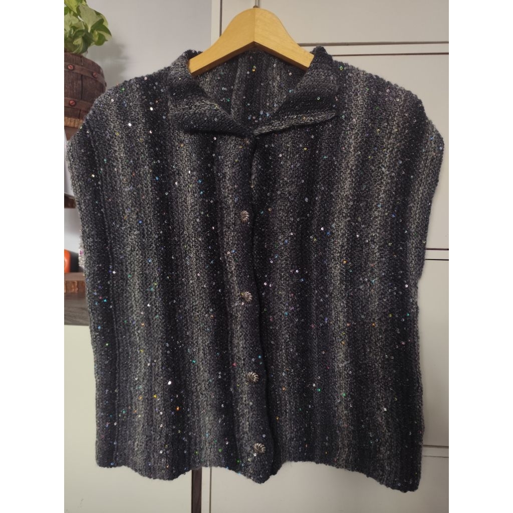 Vest rajut / rompi glitter PL