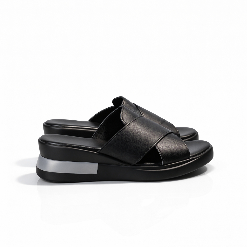 Sandal Wedges Wanita Fashion Viral Kekinian 2025 - Ukuran 37-42, Tinggi Hak 5 Cm - Sendal, Cewek